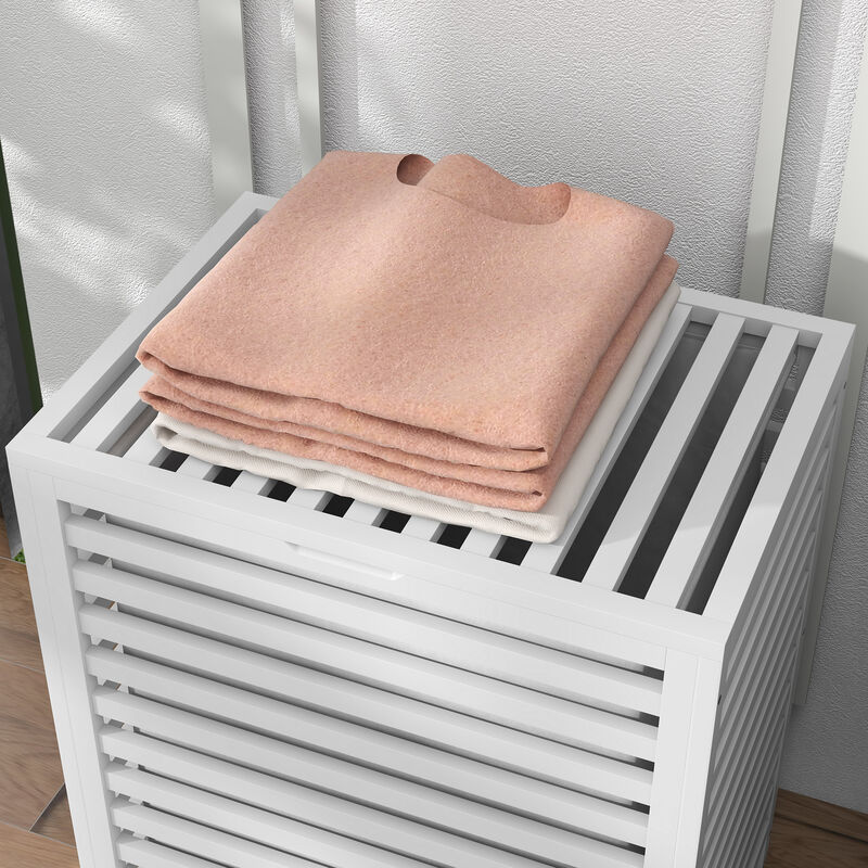 Hivvago Large Bamboo Laundry Hamper with Removable Liner image number 7