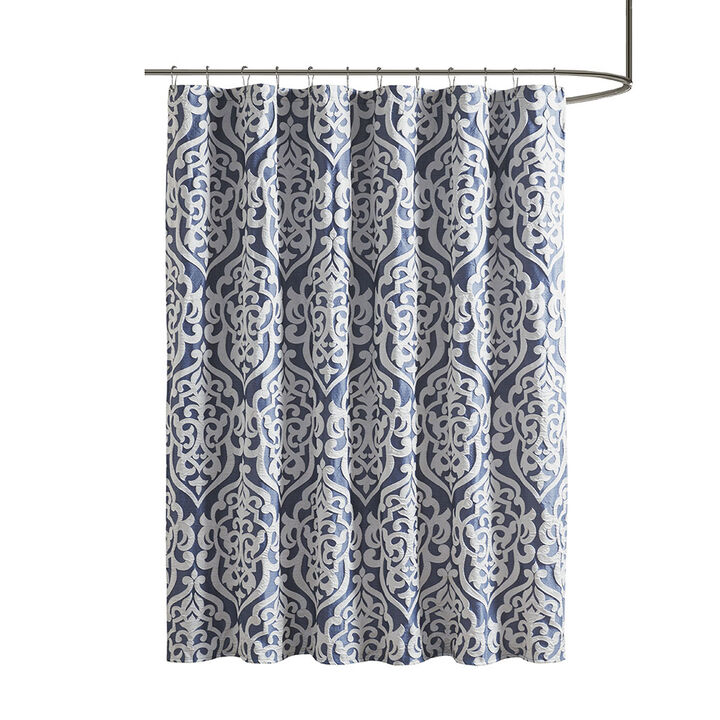 Gracie Mills Pineda Damask Jacquard Shower Curtain