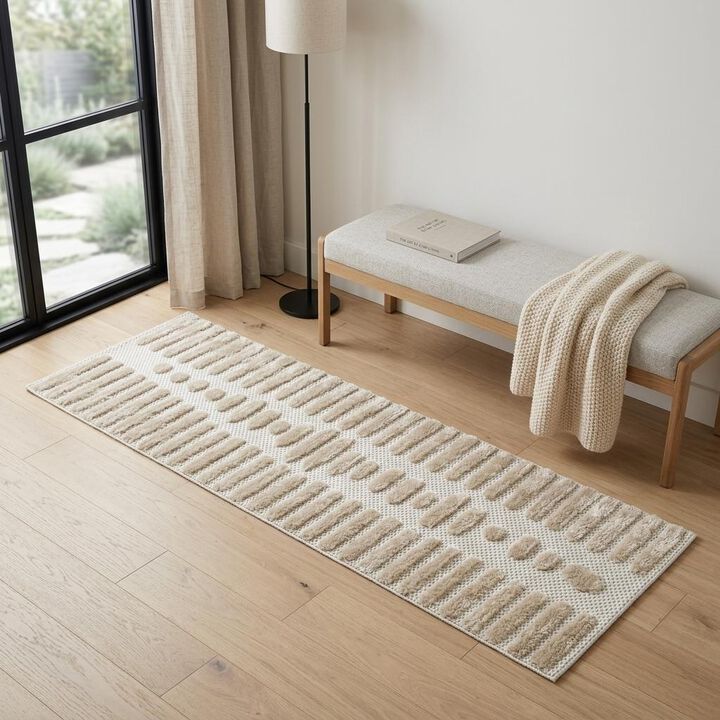 HomeRoots Geometric Runner Rug