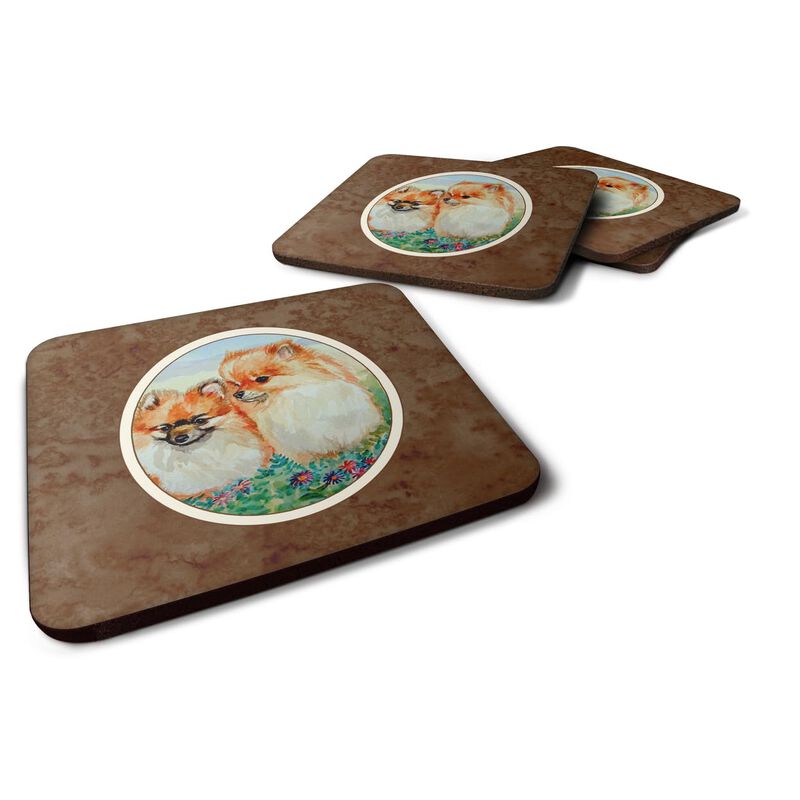 Caroline's Treasures 7262FC Pomeranian Foam Coasters (Set of 4), 3.5, Multicolor image number 0