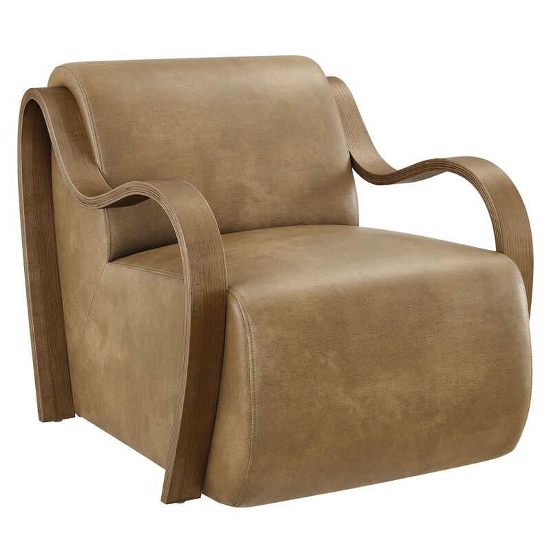 Atrium Vegan Leather Accent Armchair image number 0