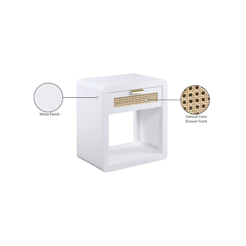 Meridian Furniture Langham White Night Stand