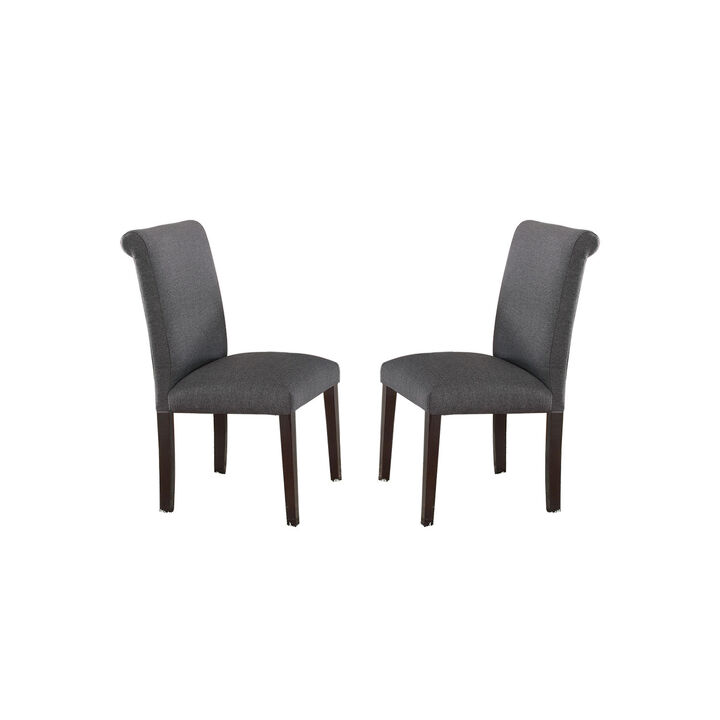 Streamdale Blue Grey Fabric Dining Chairs, Set Of 2