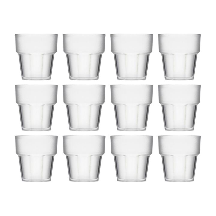 Polycarbonate Drinkware dia.3.25" h:3.5" 8 oz. Round Frosted Polycarbonate Tumbler (Set of 12)