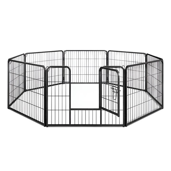 8-Panel Adjustable Pet Fence for Indoor & Outdoor Use &ndash; Secure and Versatile Pet Playpen
