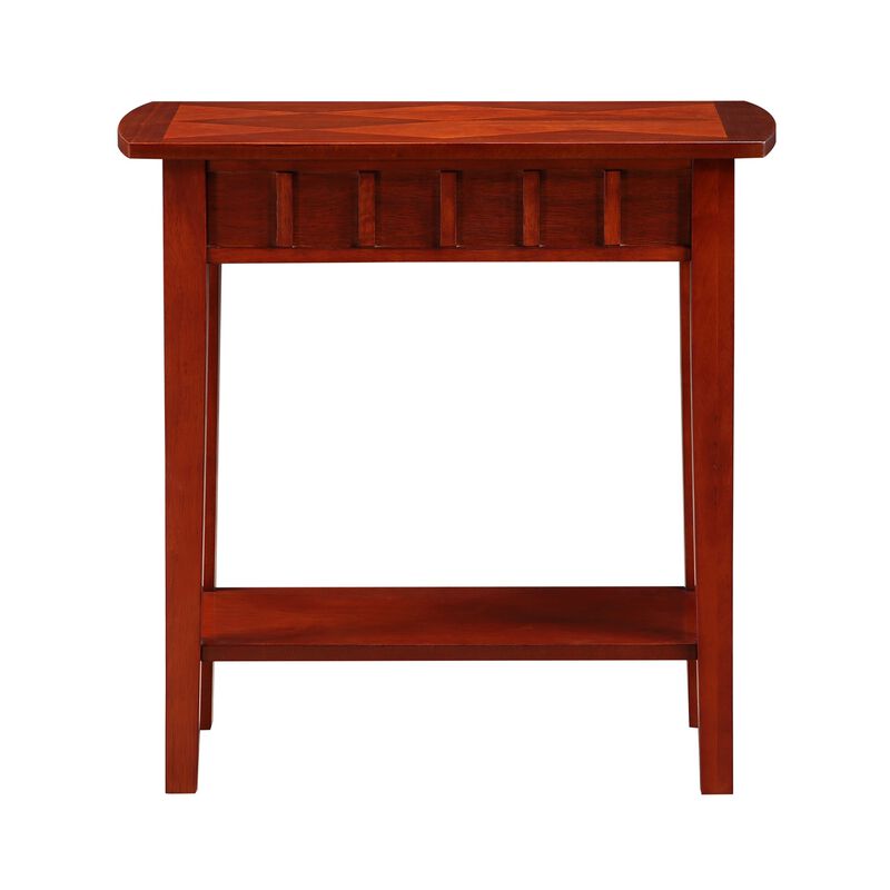Convenience Concepts Dennis End Table with Shelf, Mahogany