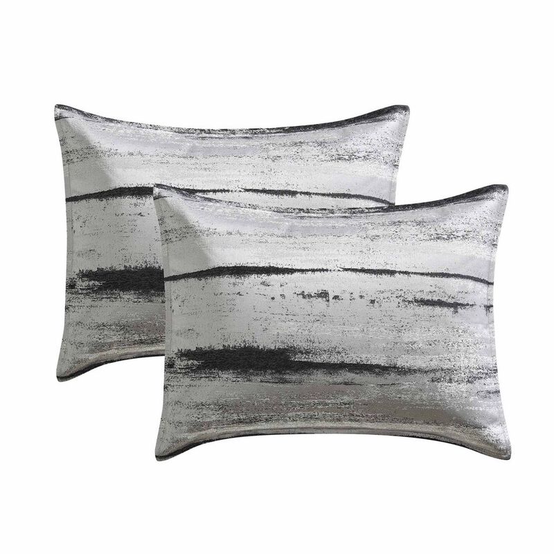 Black/Silver Textured 7 pc King