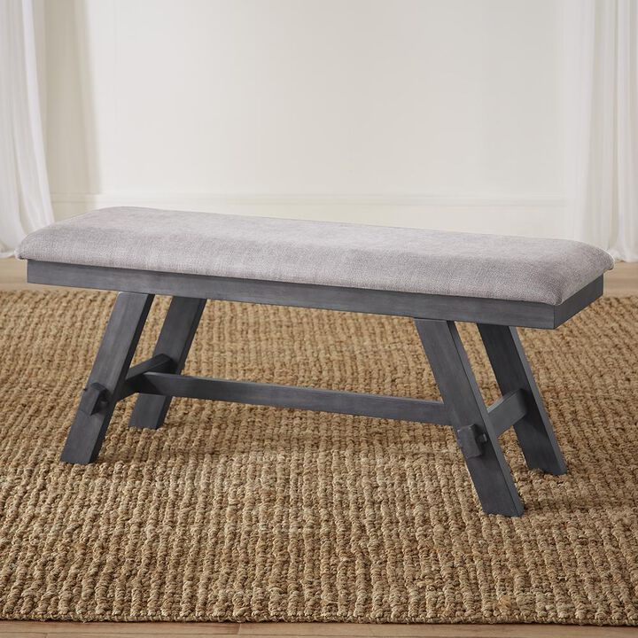 Liberty Furniture Lawson Bench (RTA) in Slate w/ Weathered Gray Top