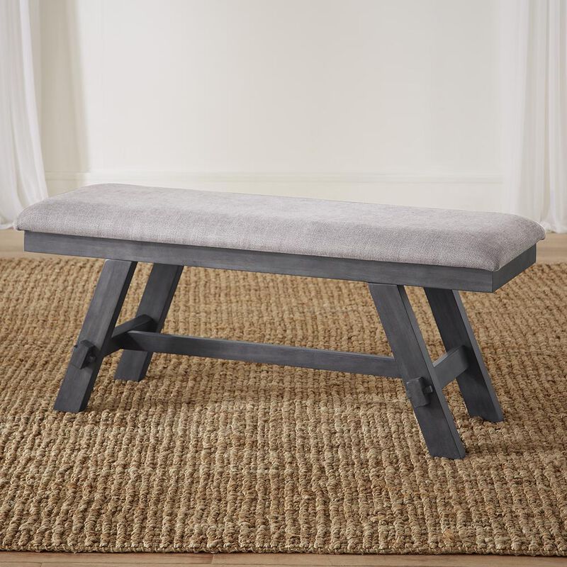 Liberty Furniture Lawson Bench (RTA) in Slate w/ Weathered Gray Top image number 1