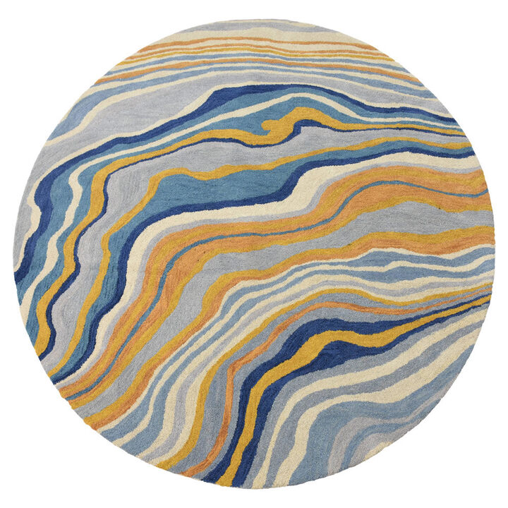 RUGSOTIC CARPETS HAND TUFTED WOOL ECO-FRIENDLY AREA RUGS  - Abstract Modern Design, High Pile Thick Handmade Area Rugs for Living Room, Bed Room (K00S17)