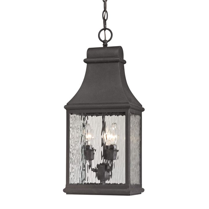 Forged Jefferson 9'' Wide 3-Light Outdoor Pendant