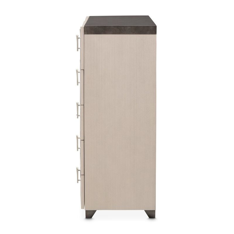 Michael Amini Fantosini 10-Drawer Mule Chest - Silver Mist