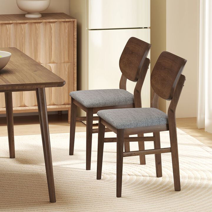 Comfortable Upholstered Kitchen Chairs Set of 2 in Farmhouse Style