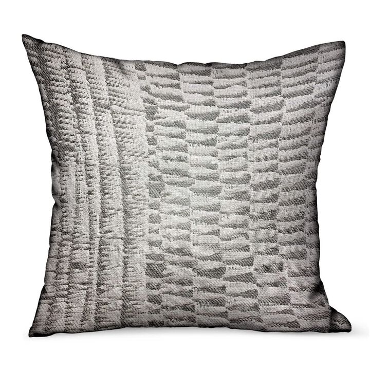 Plutus Brands Epoxi River Gray Dobby Luxury Outdoor/Indoor Throw Pillow