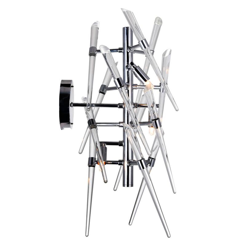 CWI Lighting Icicle 3 Light Wall Light With Chrome Finish