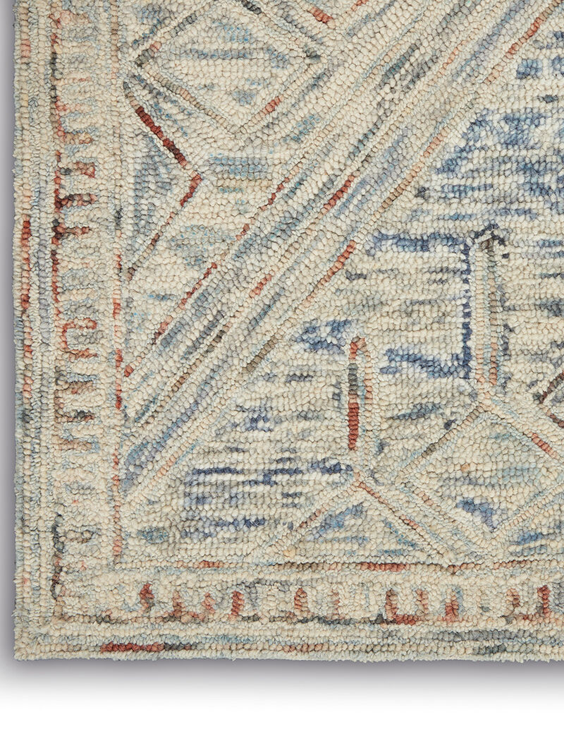 Interlock ITL02 Blue/Multicolor 5' x 7'6" Rug