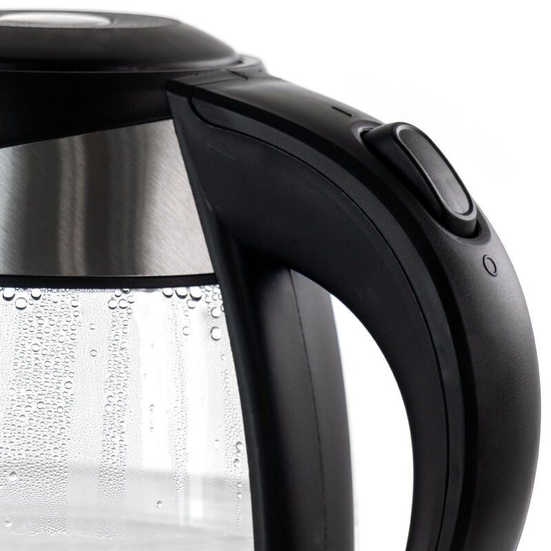 MegaChef 1.8Lt. Glass and Stainless Steel Electric Tea Kettle