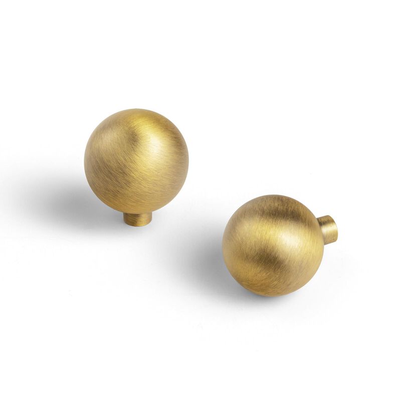 Goo-Ki Brushed Bronze Cabinet Knob with 1.0''(24mm) Dia, Modern Solid Zinc Alloy Drawer Knob, 6 Pack