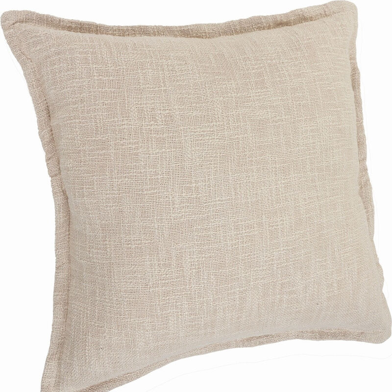 HomeRoots Set of Two 20" Beige Cotton Throw Pillows image number 2