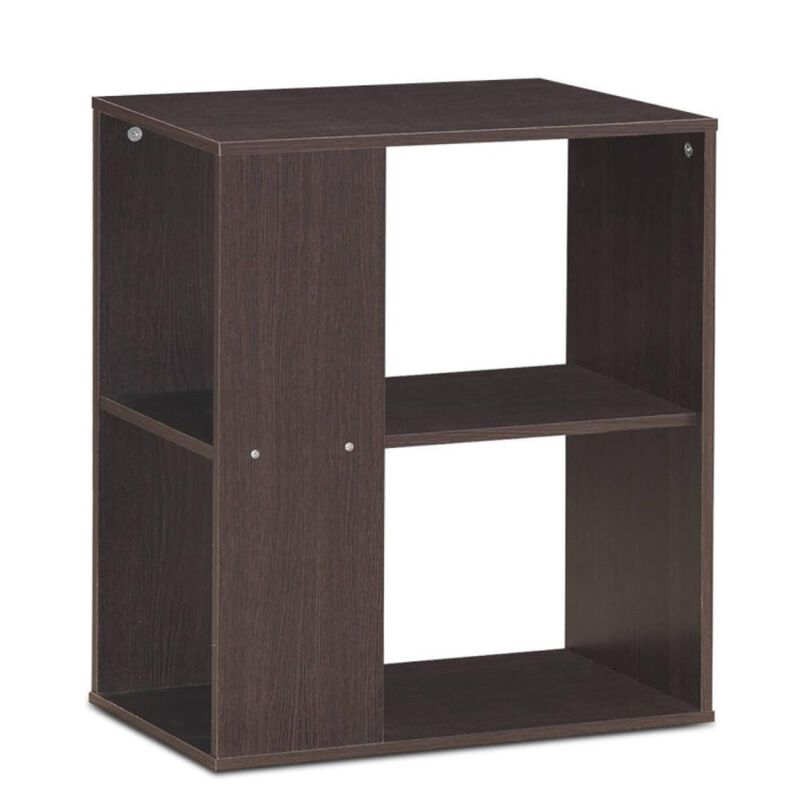 Hivvago 2-Tier Side End Table with Storage Shelves