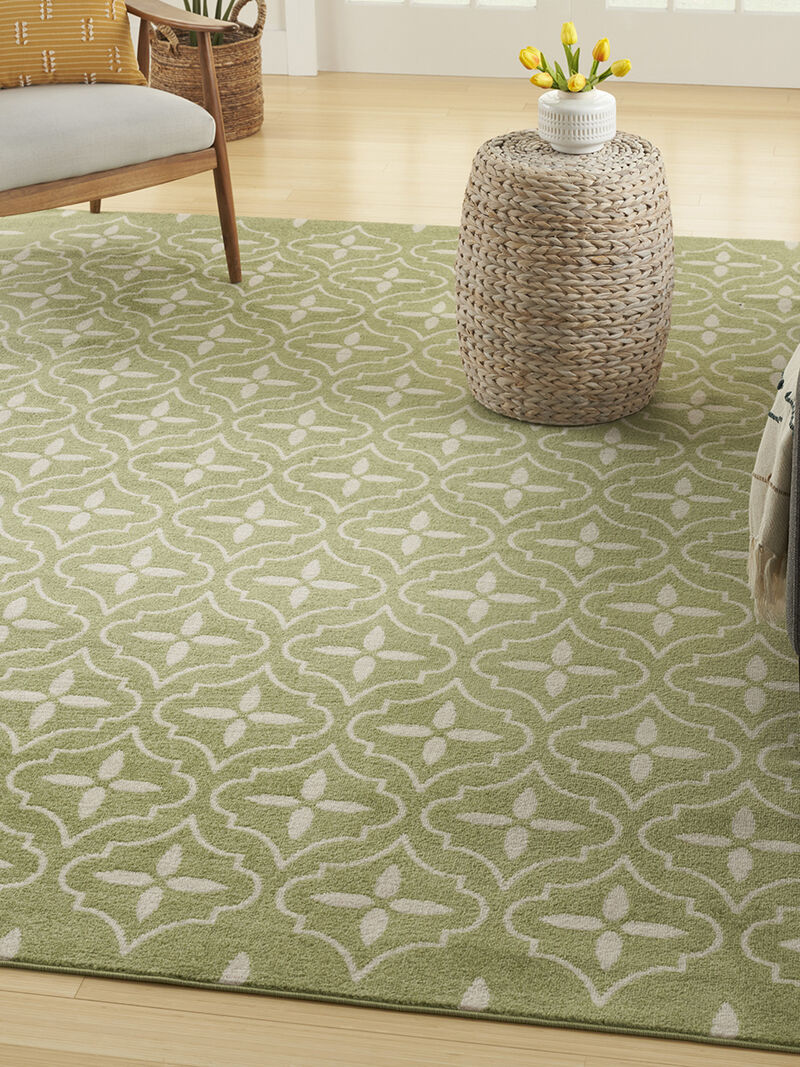 Nourison Essentials NRE04 Green/Ivory 6' x 9' Rug