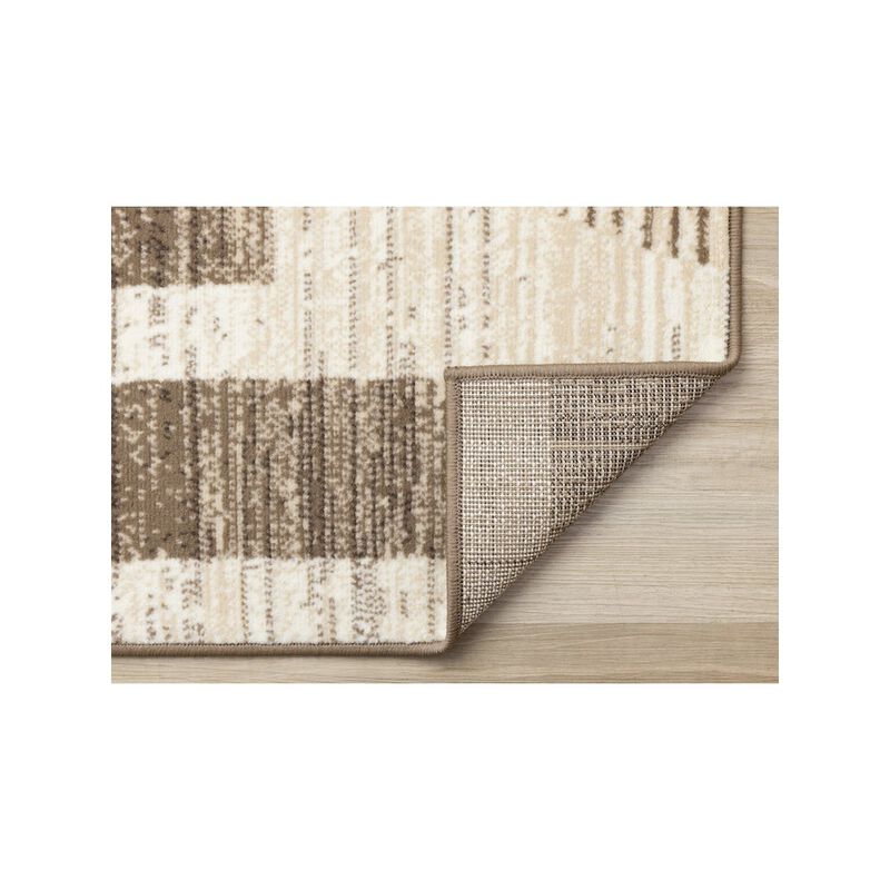 Novelle Home Abstract Geometric Rug in Brown Beige, 7x10 Rug Comfy Area Rug for Homes image number 5