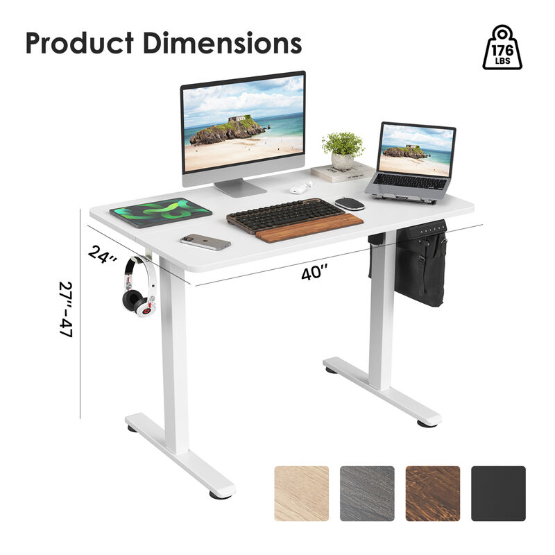 GOODSILO Ergonomic Adjustable Height Standing Desk with Memory Controls for Home and Office Workspace Flexibility image number 2