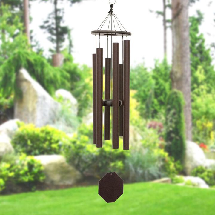 Outdoor Leisure Products Wind Chime made with powder coated Aluminum tubes in Textured Copper