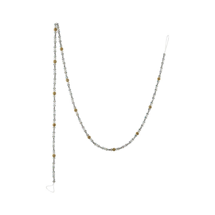 Glass Crystal Garland in Silver & Gold