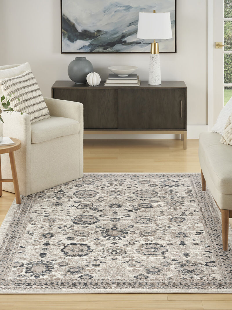 Eco Cycle ECY02 Ivory/Multicolor 5'3" x 7'3" Rug
