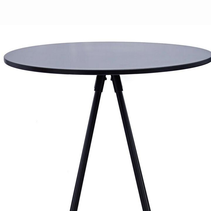 44 Inch Modern Bar Table, Hairpin Legs, Spacer, Composite Wood Surface-Benzara