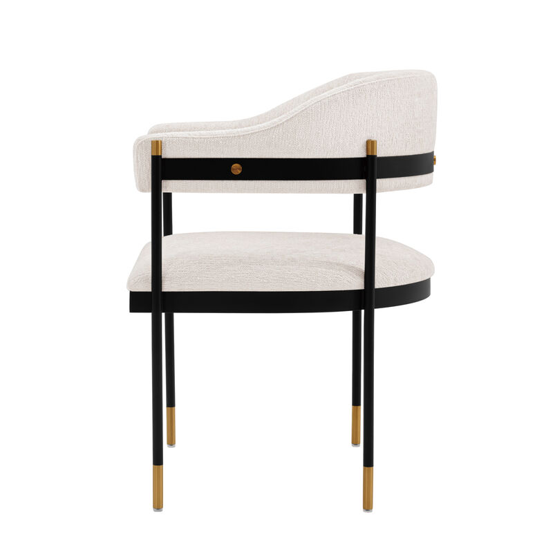 Lia Cream Dining Arm Chairs (Set of 2)