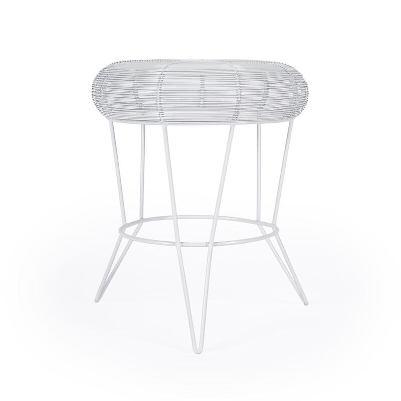 Butler Specialty Allen Decorative Wire Side Table, White