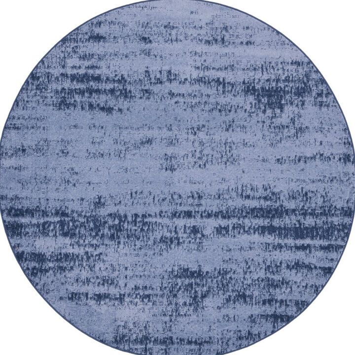 HomeRoots Round Abstract Indoor Outdoor Area Rug