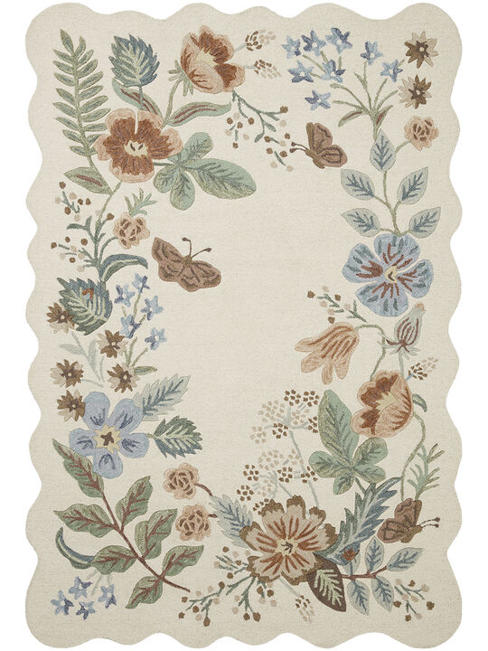 Silhouette SIH-02 Cream 5''0" x 7''6" Rug by Rifle Paper Co.