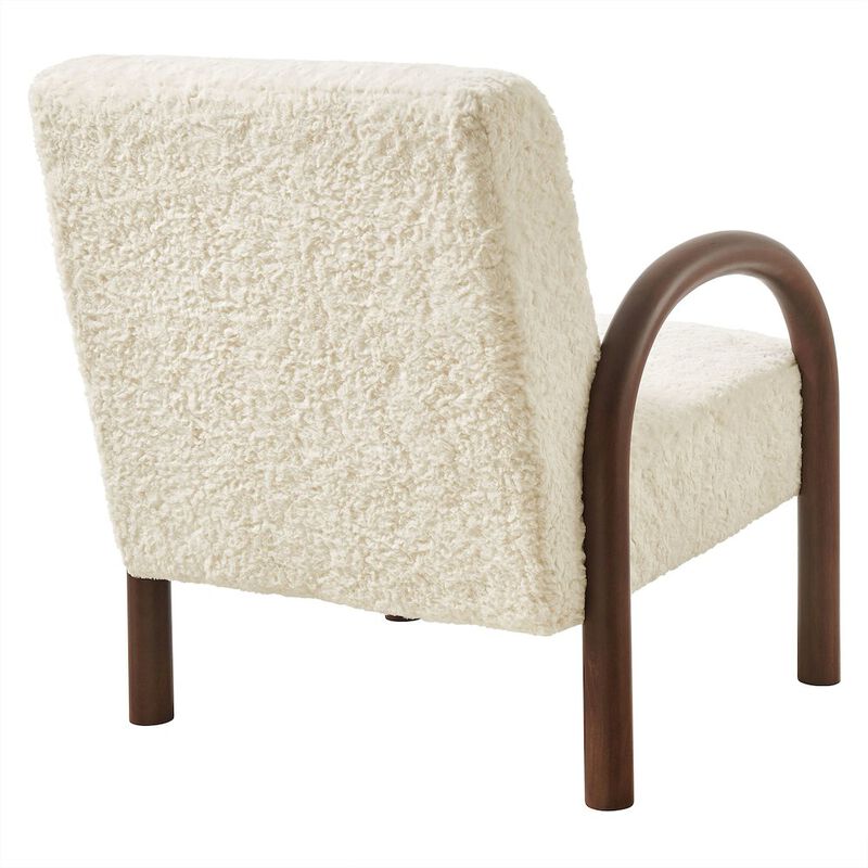 Lunet Faux Shearling Accent Armchair image number 4