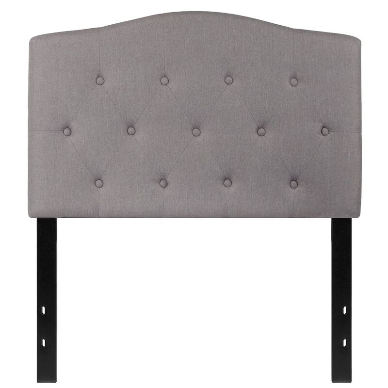 Flash Furniture Tufted Upholstered Twin Size Headboard in Light Gray Fabric image number 4