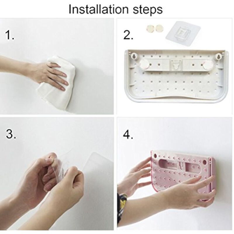 Shoe Organizer 4 Pack Hanging Plastic Rack Wall Mount Creative image number 3