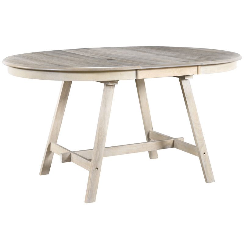 Merax Wood Round Extendable Dining Table