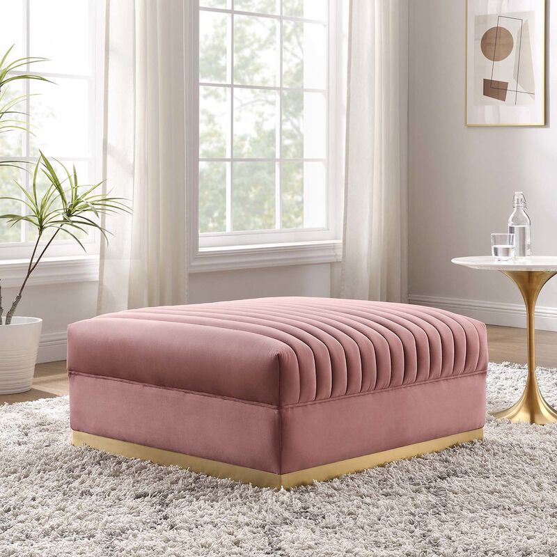 Sanguine Channel Tufted Performance Velvet Modular Sectional Sofa Ottoman image number 4