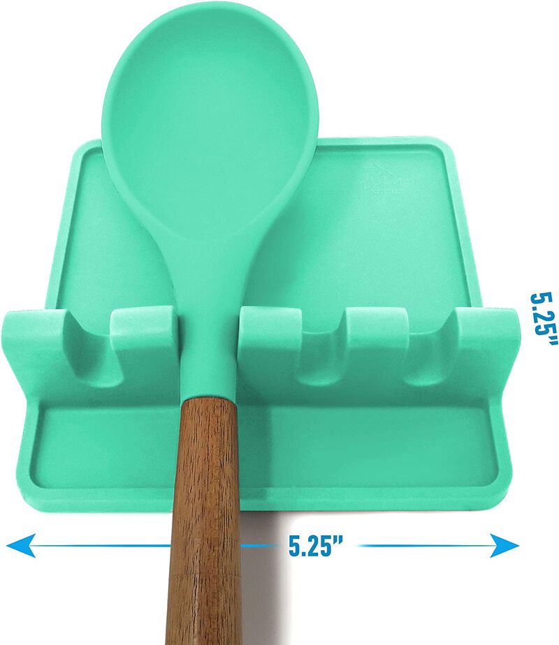 Silicone Utensil Holder with Drip Pad for Multiple Utensils