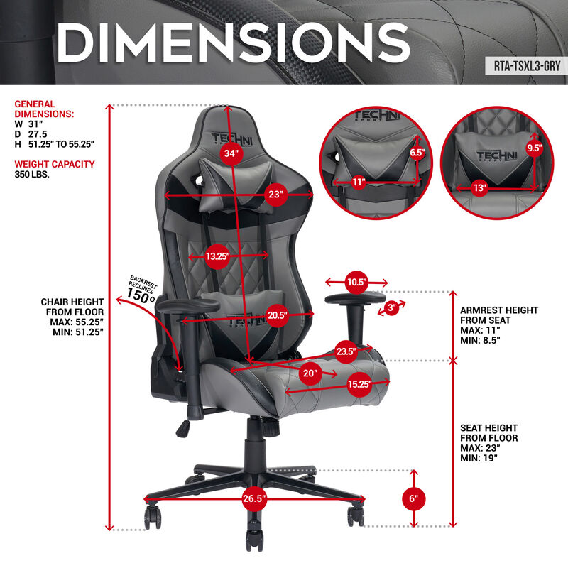 Streamdale XL Ergonomic Gaming Chair