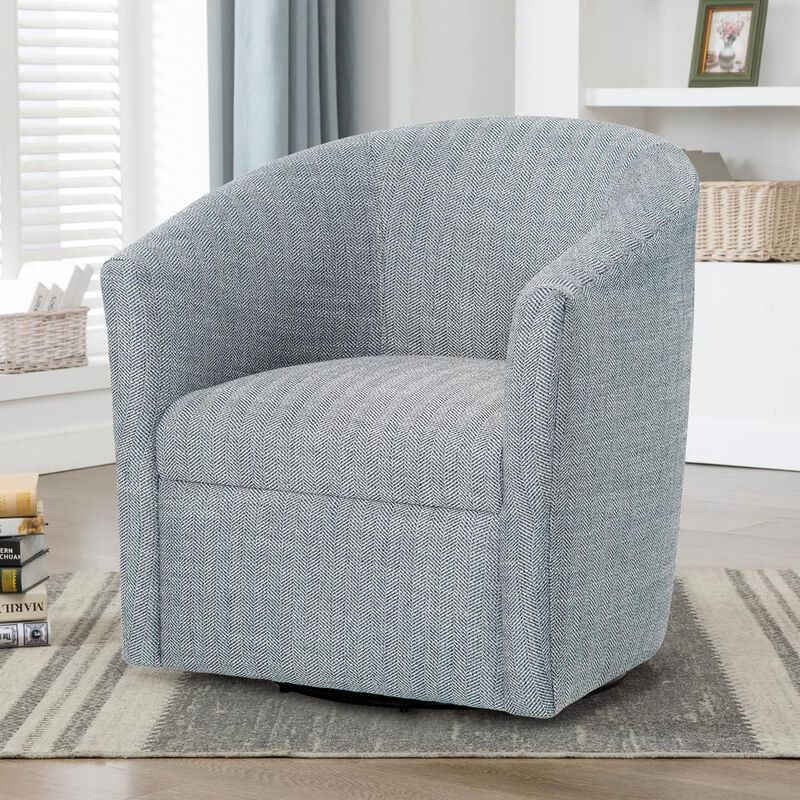 Comfort Pointe Lynton Swivel Chair - Indigo