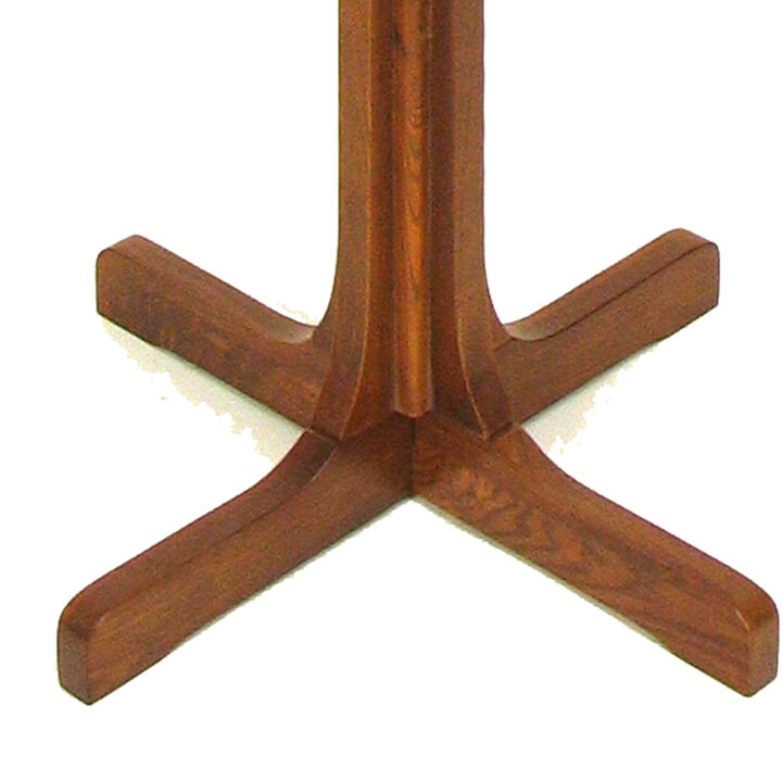 Wooden Coat Stand with X Frame Base and Metal Hooks, Oak Brown - Benzara