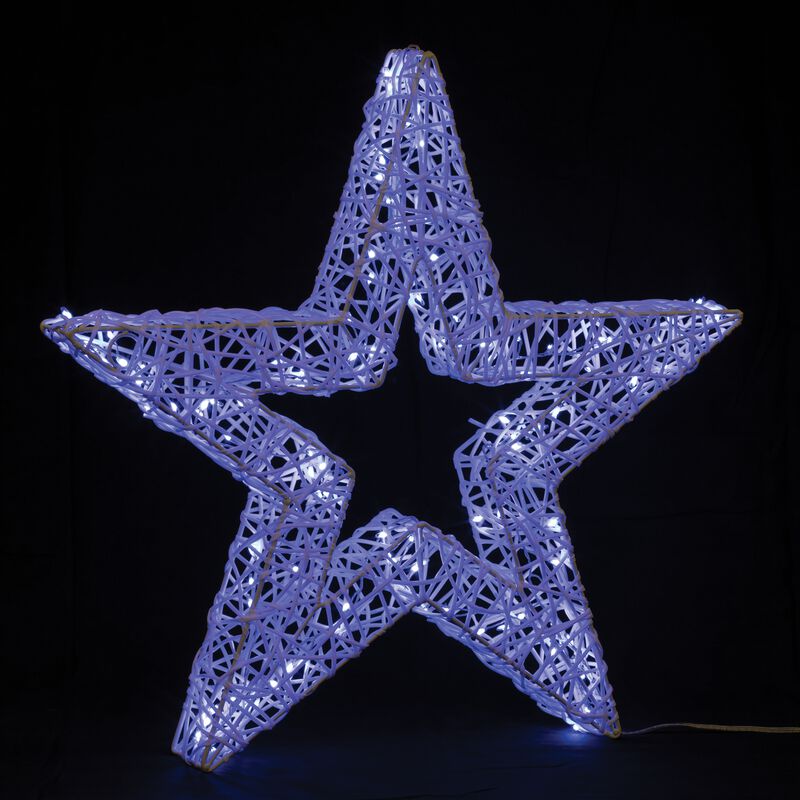 Multicolor LED Christmas Star &ndash; Battery Operated Light-Up Tree Topper or Wall Decor with Brilliant Color Display