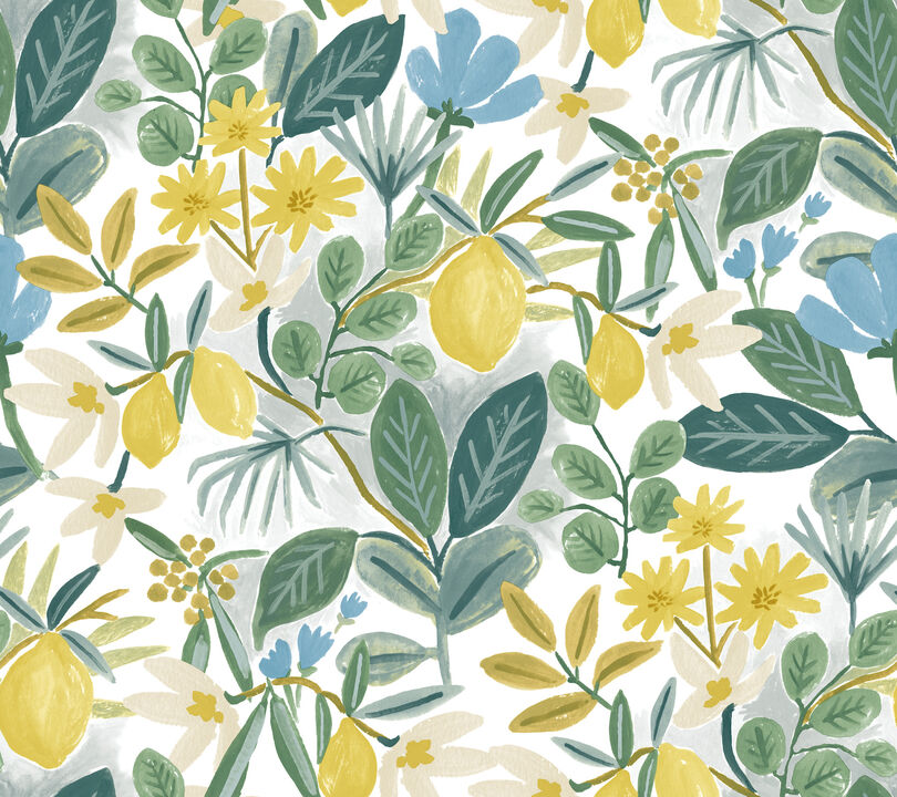 Amalfi Blue & Green Peel & Stick Wallpaper