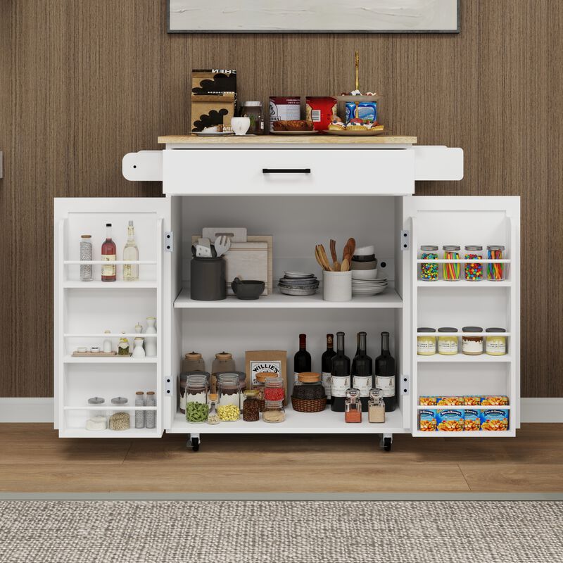 Kitchen Island Rolling Cart image number 4
