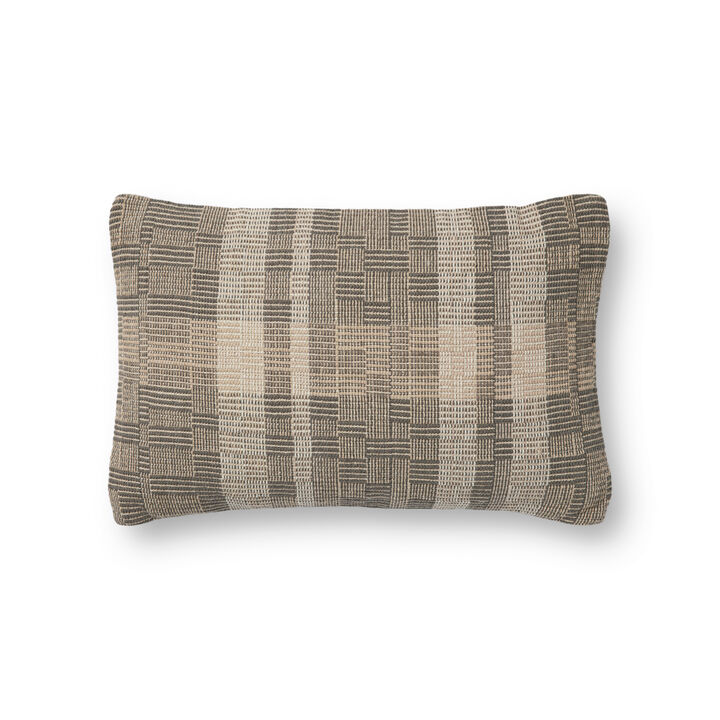 Bea PAL0021 Charcoal/Natural 13''x21'' Polyester Pillow by Amber Lewis x Loloi, Set of Two