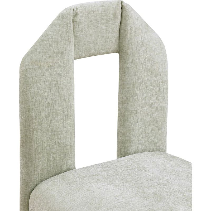 Meridian Furniture Bennett Mint Chenille Fabric Dining Chair, Set of 2