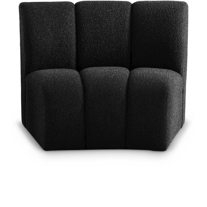 Meridian Furniture Infinity Black Boucle Fabric Modular Chair